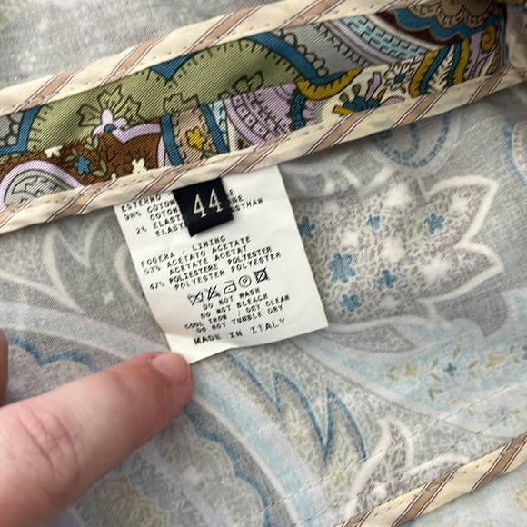 Etro Paisley Pleated Back Cotton Stretch Blazer - Picture 10 of 11